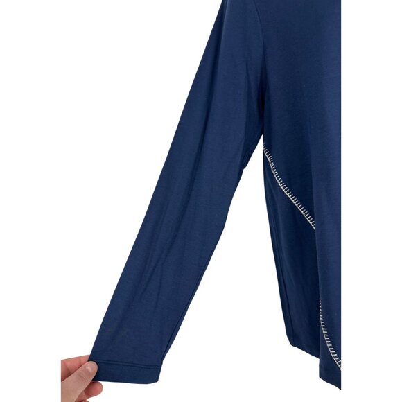 J. Jill Pure Jill Tranquility Fleece Whipstitched Long Sleeve Mock Neck Top Sz S - Picture 4 of 9